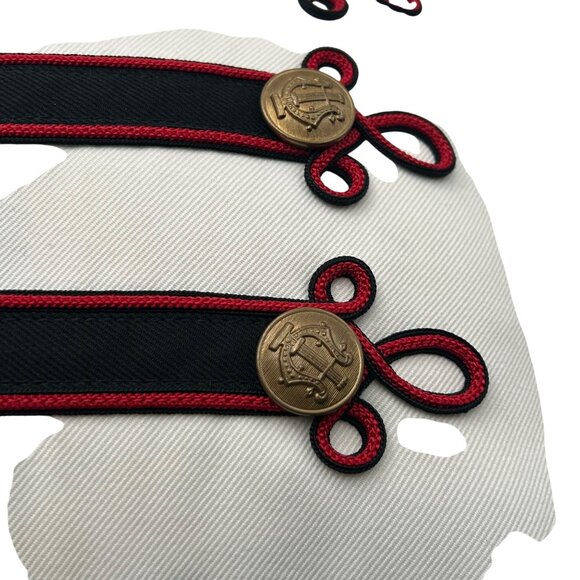 17” Custom Nutcracker Pillow With Brass Buttons & Zipper Closure - Picture 5 of 7